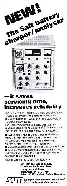 SAFT Battery Chargers & Analysers                                