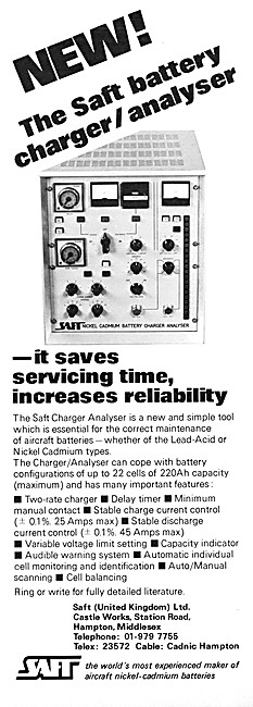 SAFT Battery Chargers & Analysers                                