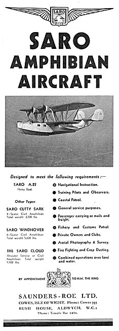 SARO A27 Flying Boat                                             