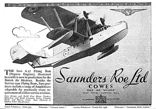 Saunders-Roe A27 Flying Boat                                     