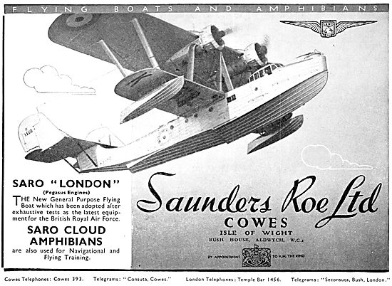 SARO London Flying Boat  - Saunders-Roe Amphibians               