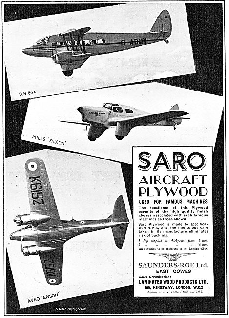 SARO Aircraft Plywood                                            