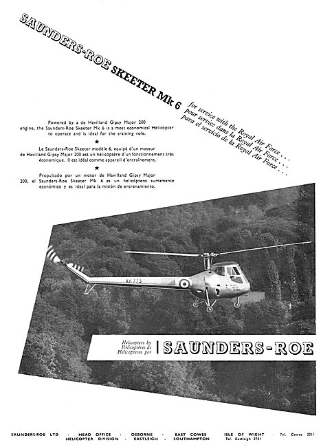 Saunders-Roe Skeeter Mk 6 - SARO                                 