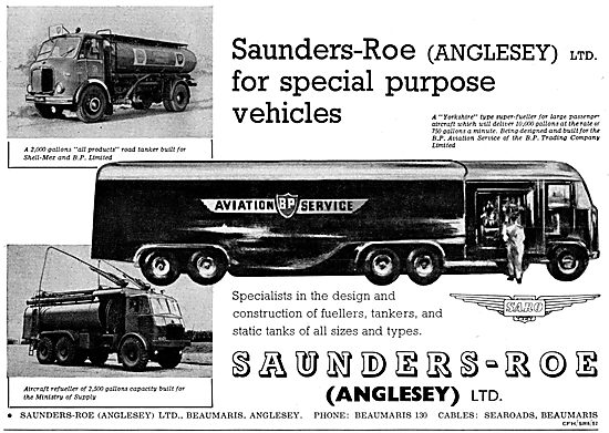 Saunders-Roe SARO  Anglesey Yorkshire Type Aircraft Fueller      