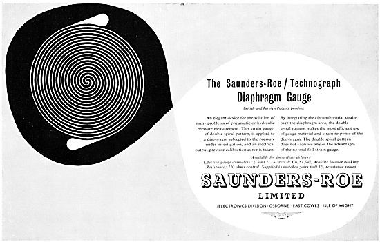 Saunders-Roe Technograph Diaphragm Gauge                         