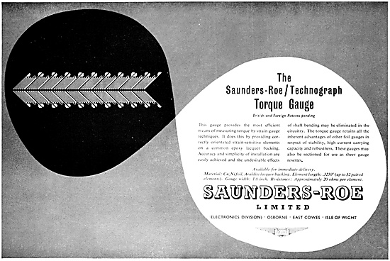 Saunders-Roe Technograph Torque Gauge                            