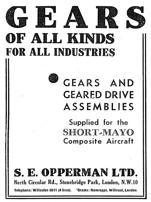 S.E.Opperman Aircraft Gears & Component Manufacturers            