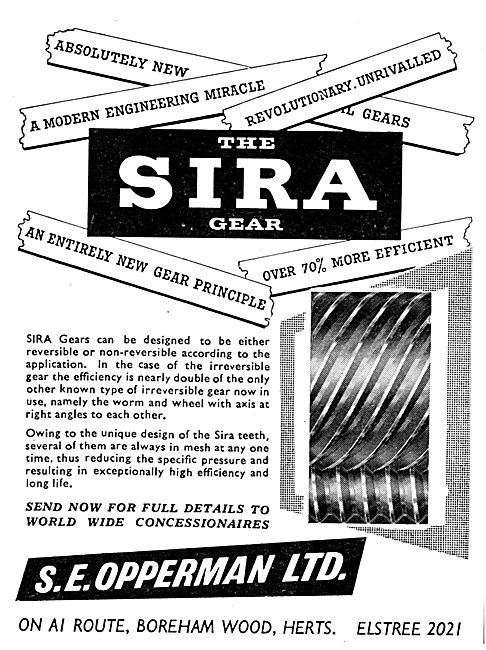 S.E.Opperman  SIRA Aircraft Gears                                