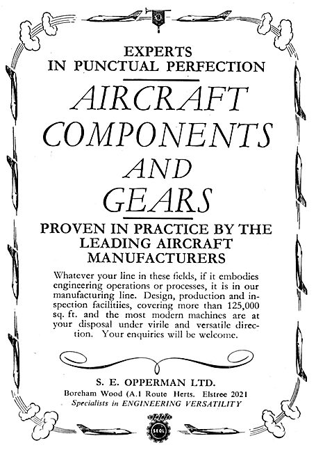 S.E.Opperman Aircraft Gears & Component Manufacturers            