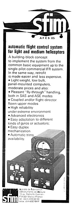 SFIM Helicopter Flight Control Systems                           