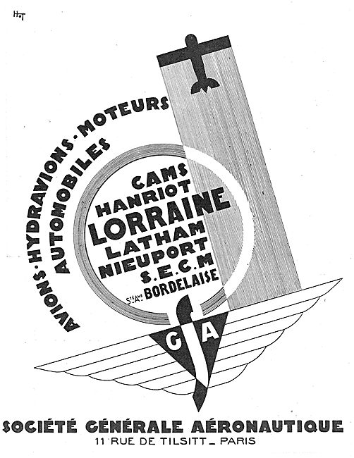 Societe Generale Aeronautique: Cams, Hanriot, Lorraine, Nieuport 