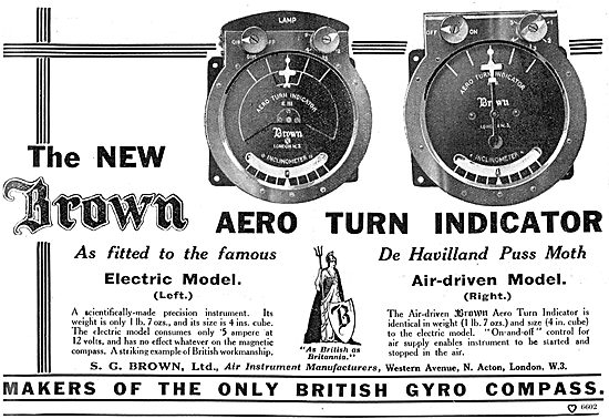 Brown Electric Aero Turn Indicators - As British As Britannia    