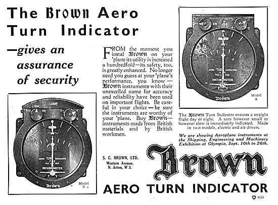 S.G.Brown Aero Turn Indicator                                    