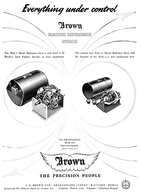 S.G.Brown Gyroscopes For Aircraft                                
