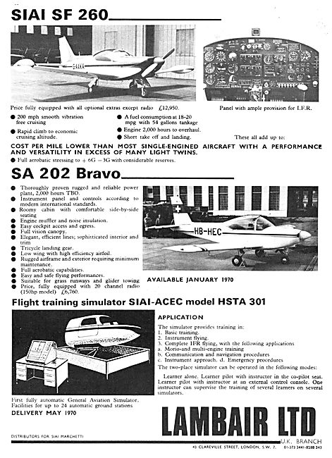 SIAI Marchetti SF 260 - SA 202 Bravo                             