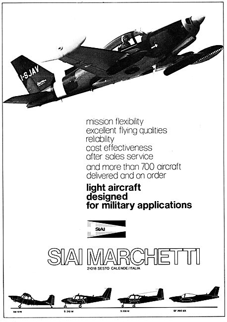 SIAI Marchetti Aircraft 1973                                     