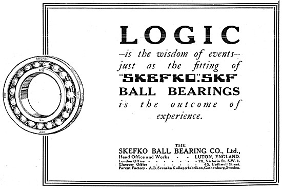 Skefko SKF Ball Bearings 1917                                    