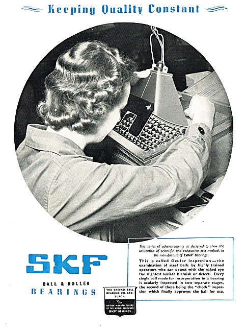 Skefco SKF Bearings 1948 Advert                                  