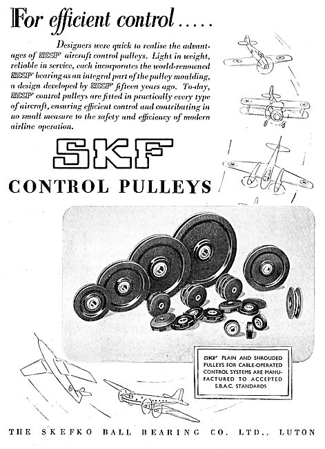 SKF Bearings & Control Pulleys For Aircraft                      
