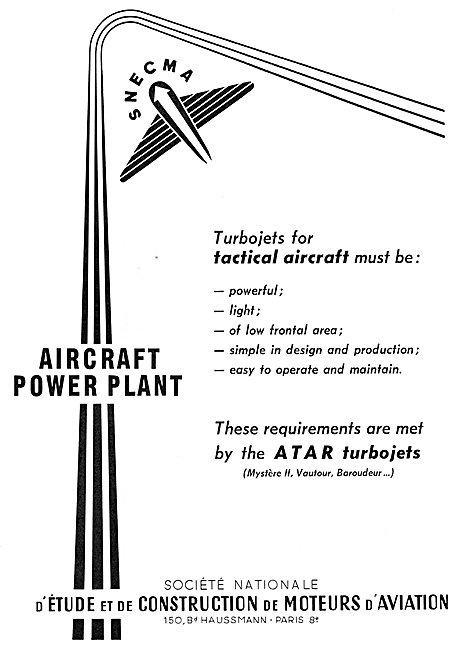 SNECMA  Aero Engines 1954                                        