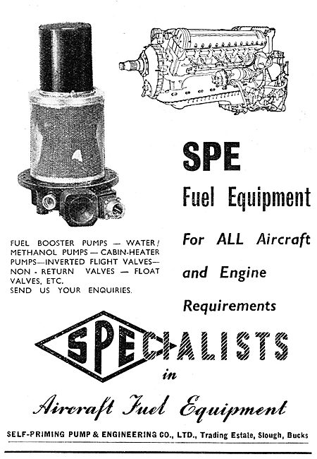 SPE Aircraft Pumps, Valves & Fuel Line Equipment                 