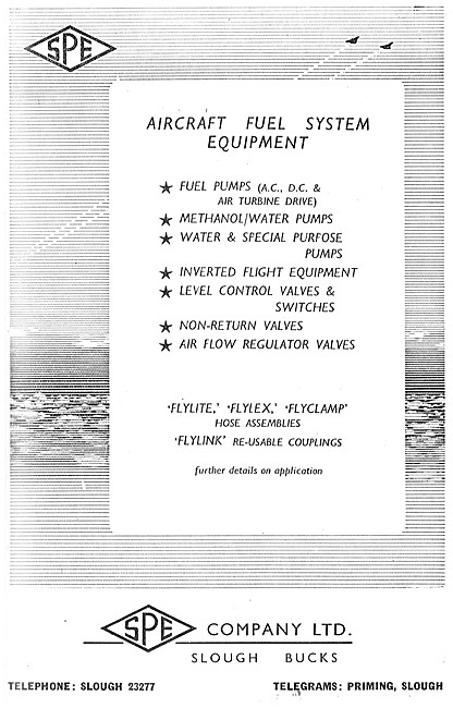 SPE Aircraft Fuel Pumps, Valves & Fuel Line Equipment            