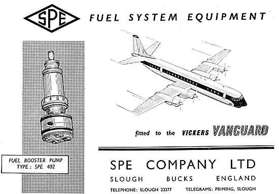SPE File Booster Pump SPE 402 Fitted To The Vickers Vanguard     