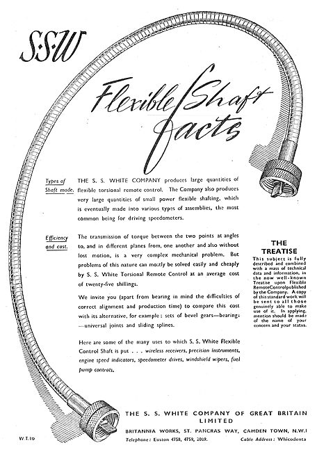 S.S.White Flexible Shaft  Drives & Remote Control Shafts         