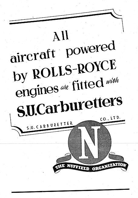 S.U.Aero Engine Carburetters                                     
