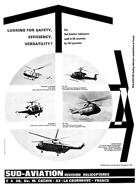 Sud Aviation Helicopters 1969                                    