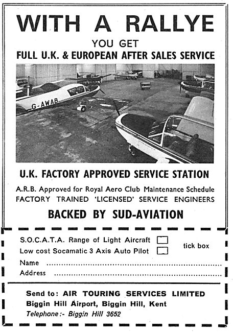 Sud Aviation - Rallye - SOCATA - Air Touring Services            