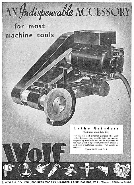 Wolf Machine Tools - GL5 Lathe Grinder. 1941                     