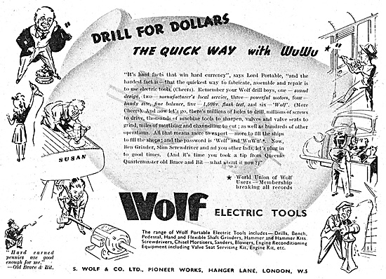 Wolf Portable Electric Tools 1947 Advert                         