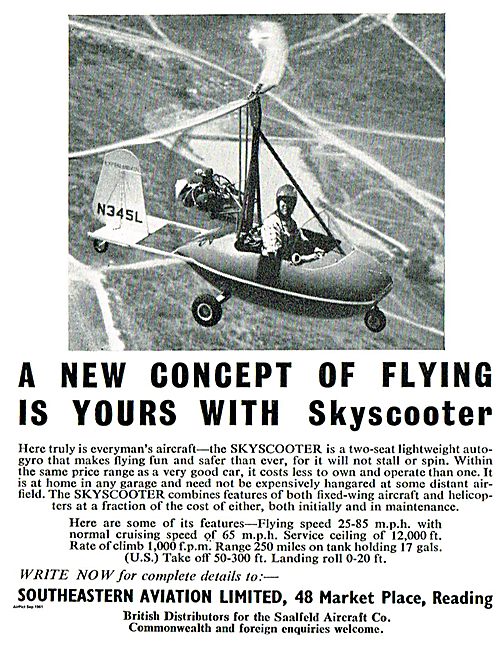 Saalfeld Aircraft Co Skyscooter : Southeastern Aviation Ltd      