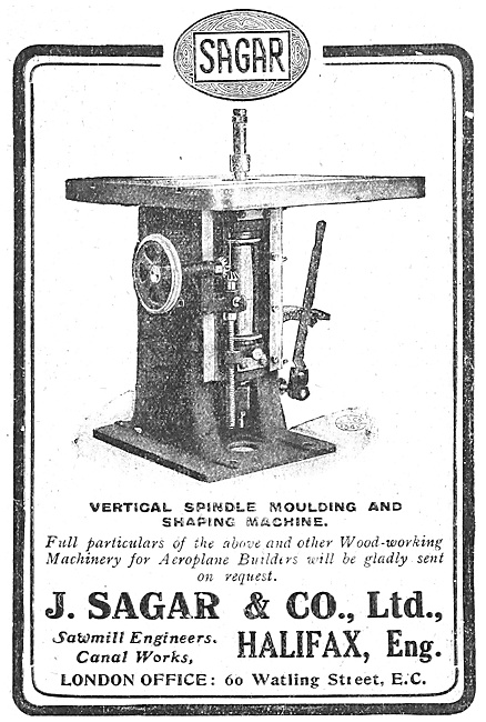 Sagar Vertical Spindle Moulding & Shaping Machine 1916           