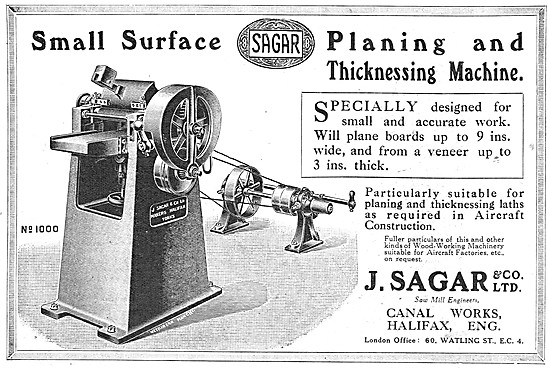 Sagar Planing & Thicknessing Machine 1917                        