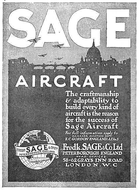 Frederick Sage Aircraft 1916                                     