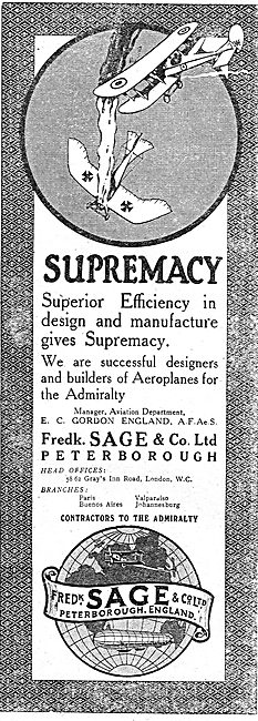 Fredk Sage & Co - Designers & Manufacturers Of Aeroplanes        