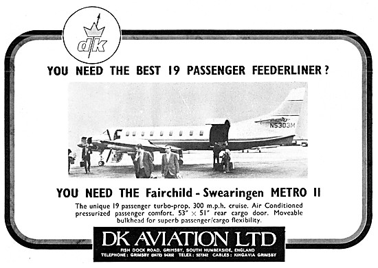 DK Aviation. Swearingen Aircraft Sales                           