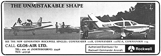 Glos-Air. Rockwell Commander Aircraft Salkes                     