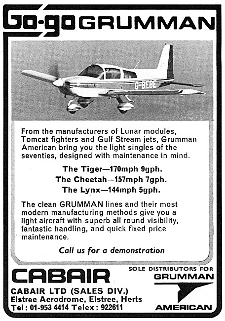 Cabair. Grumman Aircraft Distributors                            