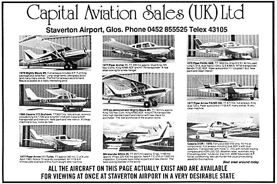 Capital Aviation Sales Staverton                                 
