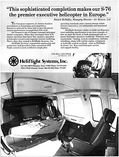 Heliflight Systems Air Hanson Helicopter Charter & Engineering   