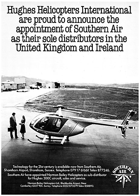 Norman Bailey Helicopters. Blackbushe. Hughes Helicopters 1982   