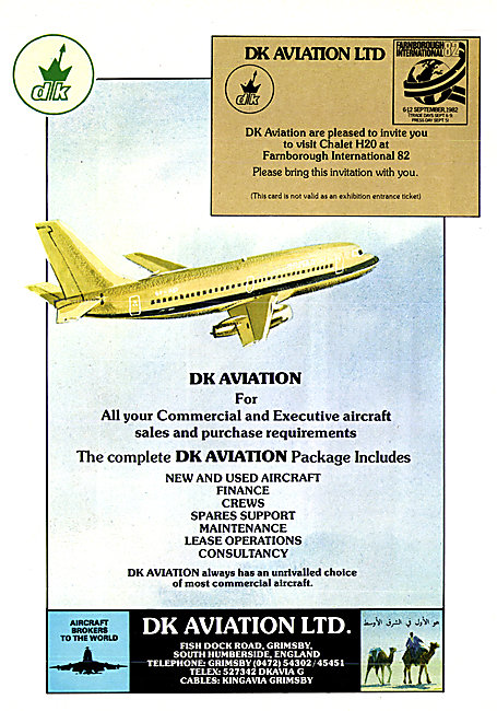 DK Aviation Aircraft Finance, Crews & Consultancy 1982           