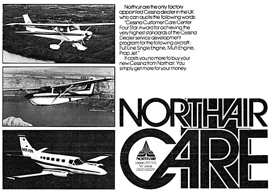 Northair. Leeds Bradford. Cessna Aircraft Sales & Services 1982  
