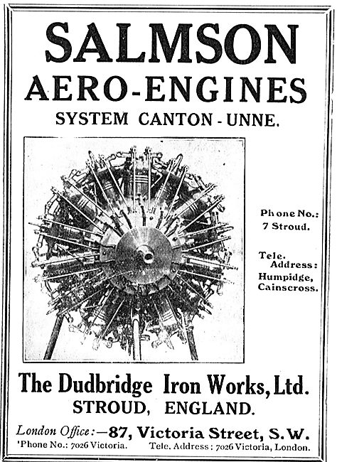 Dudbridge Iron Worls Stroud. Salmson Aero-Engines                