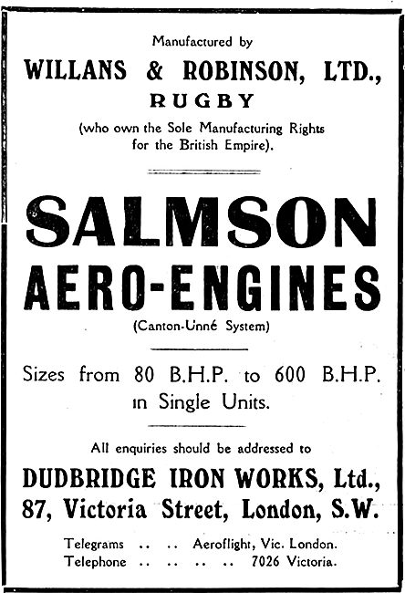 Salmson Aero Engines - Dudbridge Iron Works                      