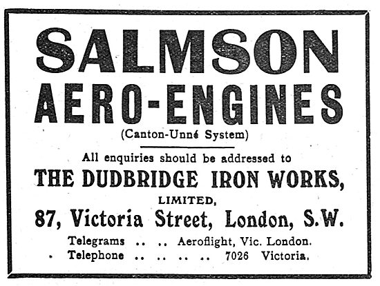 Salmson Aero-Engines. Dudbridge Iron Works                       