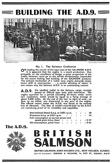 Building The British Salmson AD9 Aero Engine                     